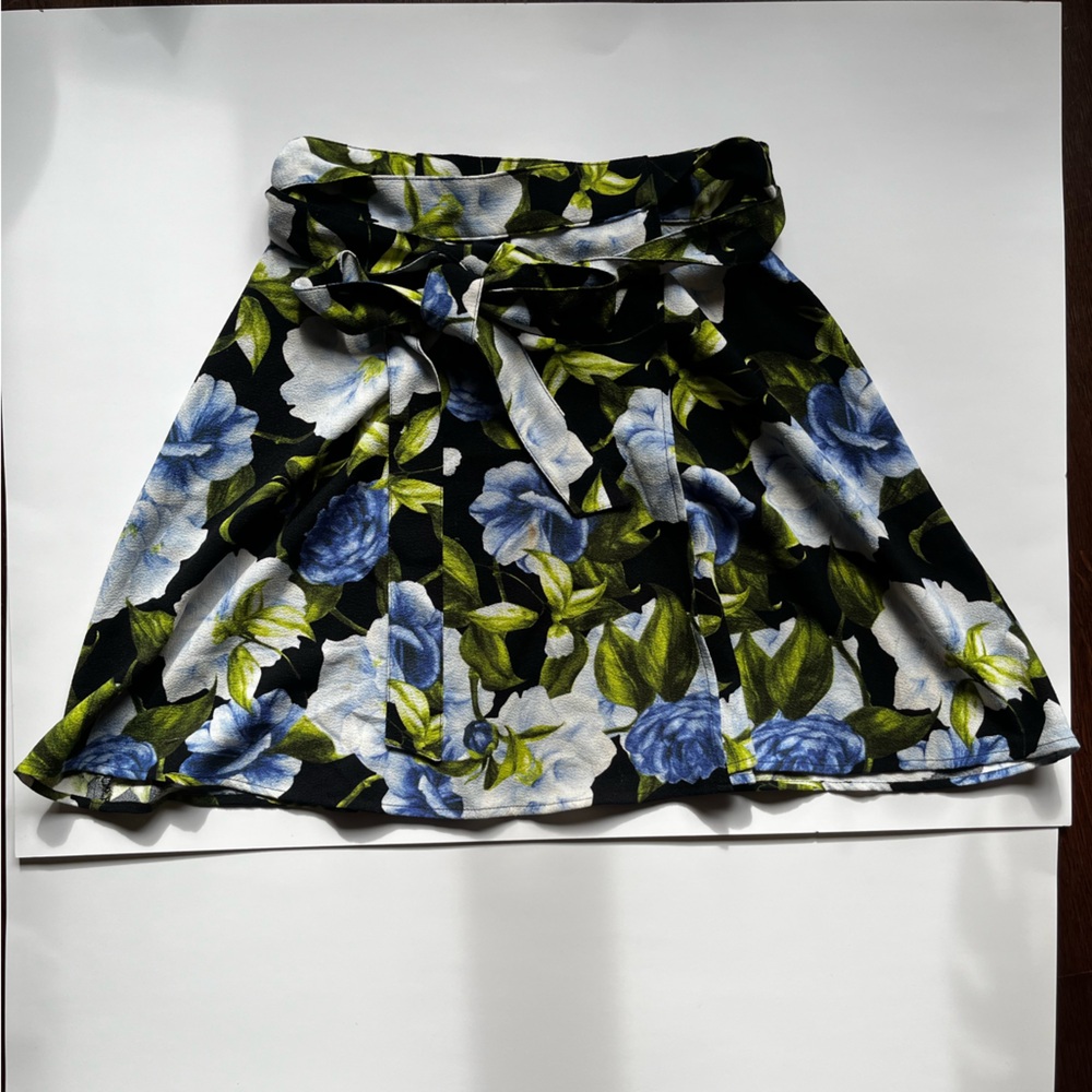 American Apparel Floral Wrap Skirt O/S